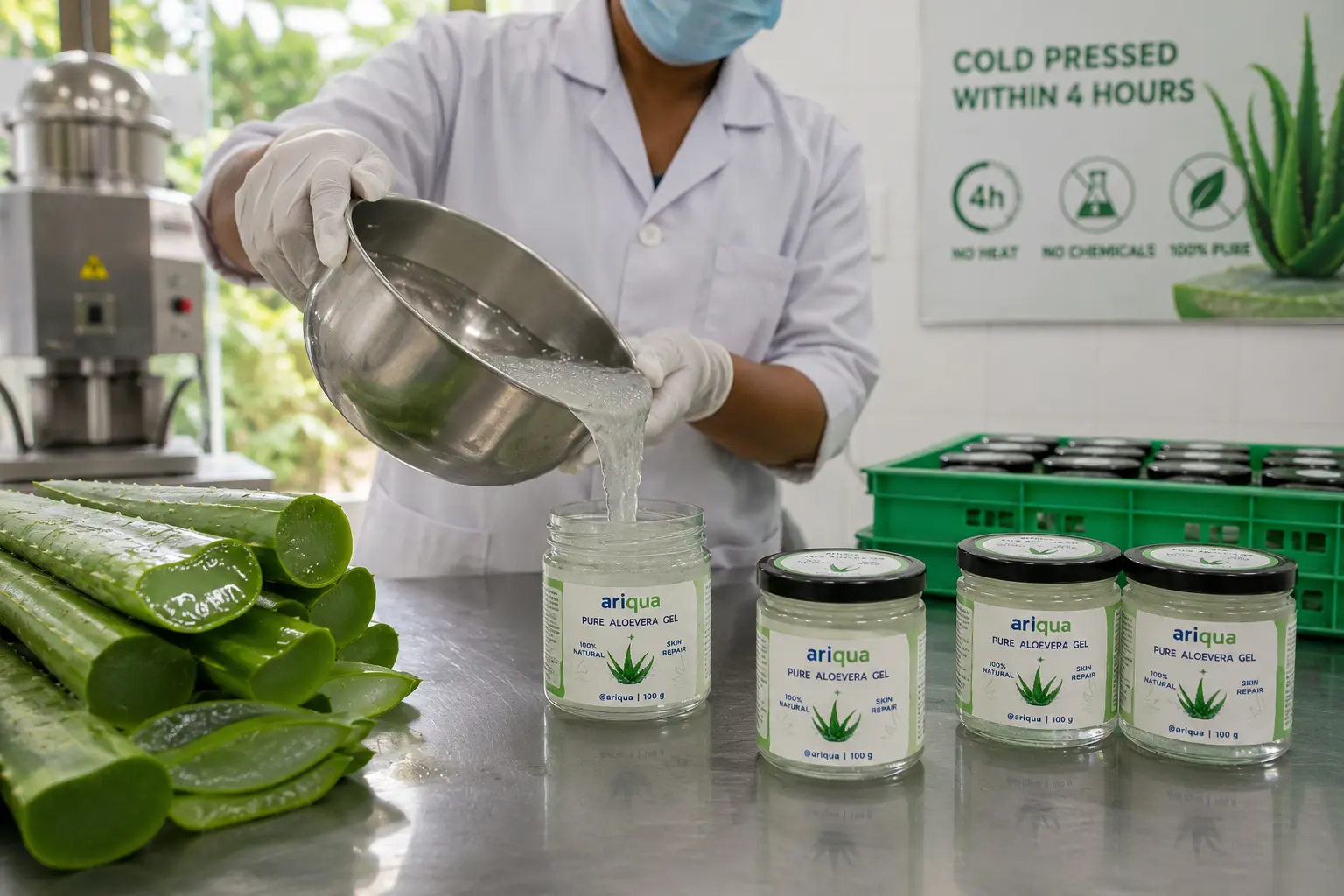  Ariqua Gel surrounded by aloe